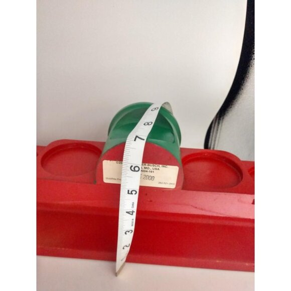 Budweiser 2000 Anheuser-Busch Inc. Red & Green Bar Store Beer Bottle Caddy/Displ - Picture 2 of 13